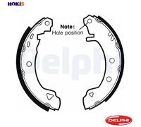 Rear Brake Shoe Set Delphi LS1402 Fits Citroen Renault AX Extra 19