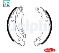 Delphi LS1844 Brake Shoe Set Rear Fits Dacia Logan Sandero Renault Clio Logan