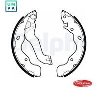 Brake shoes LS1953 DELPHI for HYUNDAI COUPE I ACCENT II Saloon ACCENT II MATRIX