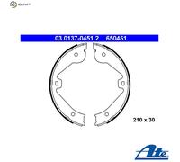 Brake Shoe Set, parking brake 03.0137-0451.2 ATE for LAND ROVER MERCEDES-BENZ VW