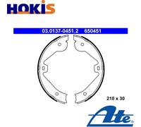 Brake Shoe Set, parking brake 03.0137-0451.2 ATE for LAND ROVER MERCEDES-BENZ VW