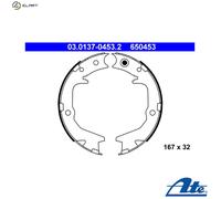 Brake Shoe Set, parking brake 03.0137-0453.2 ATE for MITSUBISHI OUTLANDER I