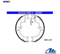 Brake Shoe Set, parking brake 03.0137-3007.2 ATE for TOYOTA LAND CRUISER PRADO