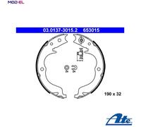 Brake Shoe Set, parking brake 03.0137-3015.2 ATE for MITSUBISHI SUBARU CITROËN