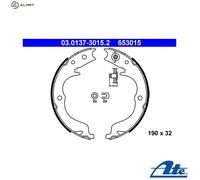 Brake Shoe Set, parking brake 03.0137-3015.2 ATE for MITSUBISHI SUBARU CITROËN