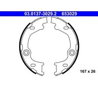 Brake Shoe Set, parking brake 03.0137-3029.2 ATE for KIA HYUNDAI