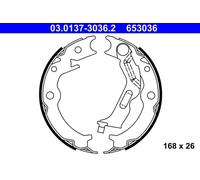 Brake Shoe Set, parking brake 03.0137-3036.2 ATE for CHEVROLET DAEWOO