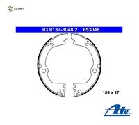Brake Shoe Set, parking brake 03.0137-3048.2 ATE for KIA HYUNDAI