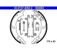 Brake Shoe Set, parking brake 03.0137-4002.2 ATE for FIAT PEUGEOT CITROËN