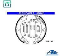 ATE Brake Shoe Set - Parking Brake 03.0137-4002.2 for FIAT PEUGEOT CITROEN