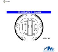Brake Shoe Set, parking brake 03.0137-4004.2 ATE for FIAT PEUGEOT CITROËN