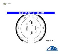 ATE 03.0137-4011.2 Handbrake shoes