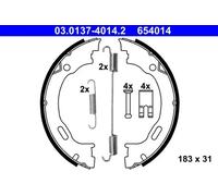 Brake Shoe Set, parking brake 03.0137-4014.2 ATE for CHRYSLER MERCEDES-BENZ