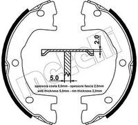 Brake Shoe Set, parking brake 53-0077 METELLI for IVECO RENAULT TRUCKS