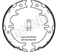 Brake Shoe Set, parking brake 53-0439 METELLI for TOYOTA LEXUS MITSUBISHI