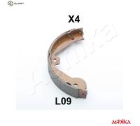 Brake Shoe Set, parking brake Rear Axle 55-0L-L09 ASHIKA for PORSCHE LAND ROVER