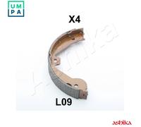 Brake Shoe Set, parking brake Rear Axle 55-0L-L09 ASHIKA for PORSCHE LAND ROVER