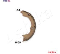 ASHIKA 55-0W-W05 Handbrake shoes
