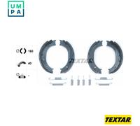 Brake Shoe Set, parking brake 91055100 TEXTAR for MERCEDES-BENZ VW PUCH