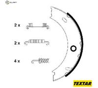TEXTAR 91057900 Handbrake shoes