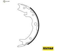 TEXTAR 91062800 Handbrake shoes