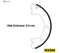 Brake Shoe Set, parking brake TEXTAR 91081400 for IVECO DAILY IV Van 3 2007-2011