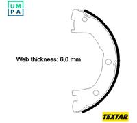 Brake Shoe Set, parking brake TEXTAR 91081400 for IVECO DAILY IV Van 3 2007-2011