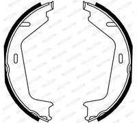 FERODO FSB4130 Parking Brake Brake Shoe Set Rear Axle Fits Volvo Xc90 1
