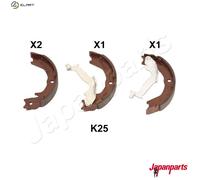 BRAKE SHOE SET PARKING BRAKE GF-K25AF FOR KIA GRAND/CARNIVAL/III/SEDONA VQ 2.9L