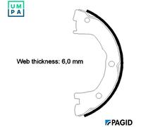 BRAKE SHOE SET PARKING BRAKE H1821N FOR IVECO DAILY/II/Van/III/Bus NISSAN 3.0L