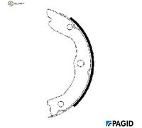 PAGID H9725N Handbrake shoes