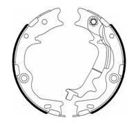 Brake Shoe Set, parking brake Rear Axle with lining C00533ABE ABE for KIA