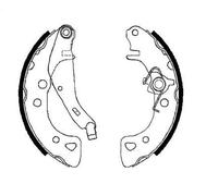Brake Shoe Set Rear 32mm Width Fits Citroen Mega Peugeot TEXTAR 91038000
