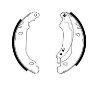 Brake Shoe Set Rear Bosch System Fits Peugeot 206 206 Van 206+ TEXTAR 91053800