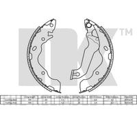 NK Rear Brake Shoes for Hyundai Elantra 1.6 G4ED 2000-2006 NK2734704 Replacement