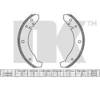 Brake Shoes Set fits VW BEETLE 1.6 69 to 03 NK 113609237 113609237C 113609537C