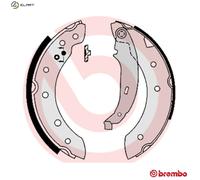BRAKE SHOE SET S 61 520 FOR RENAULT CLIO/II/MIO/Mk/SYMBOL/Hatchback/Van LOGAN