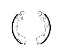Bosch Brake Shoe Set Axle Kit fits Kia Picanto I 2004-2011 1.0 1.1