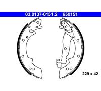 ATE 03.0137-0151.2 Brake Shoe Set Rear for 3 Safrane