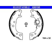 Brake shoes 03.0137-0195.2 ATE for CITROËN PEUGEOT