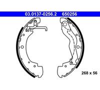 ATE Brake Shoe Set 03.0137-0256.2 - Rear, fits VW Transporter/Caravelle Mk IV
