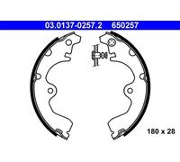 Brake shoes 03.0137-0257.2 ATE for TOYOTA STARLET CYNOS Coupe CYNOS Convertible