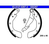 Brake shoes 03.0137-0267.2 ATE for OPEL DAEWOO CHEVROLET