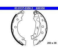 Brake shoes 03.0137-0350.2 ATE for RENAULT NISSAN