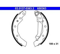 Brake shoes 03.0137-0363.2 ATE for CHEVROLET DAEWOO