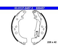 Brake shoes 03.0137-0457.2 ATE for FIAT OPEL LANCIA