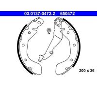ATE Brake Shoe Set 03.0137-0472.2 - Rear for Chevrolet/Daewoo Aveo Kalos Spark Matiz Beat