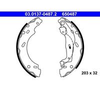 ATE Brake Shoe Set 03.0137-0487.2 Rear for SMART FORTWO Coupe, Cabrio, HATCH PEQUENO