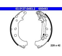 Brake shoes 03.0137-0493.2 ATE for FIAT CITROËN PEUGEOT