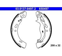Brake shoes 03.0137-0497.2 ATE for FORD FIESTA VI FIESTA VI Van FIESTA Saloon